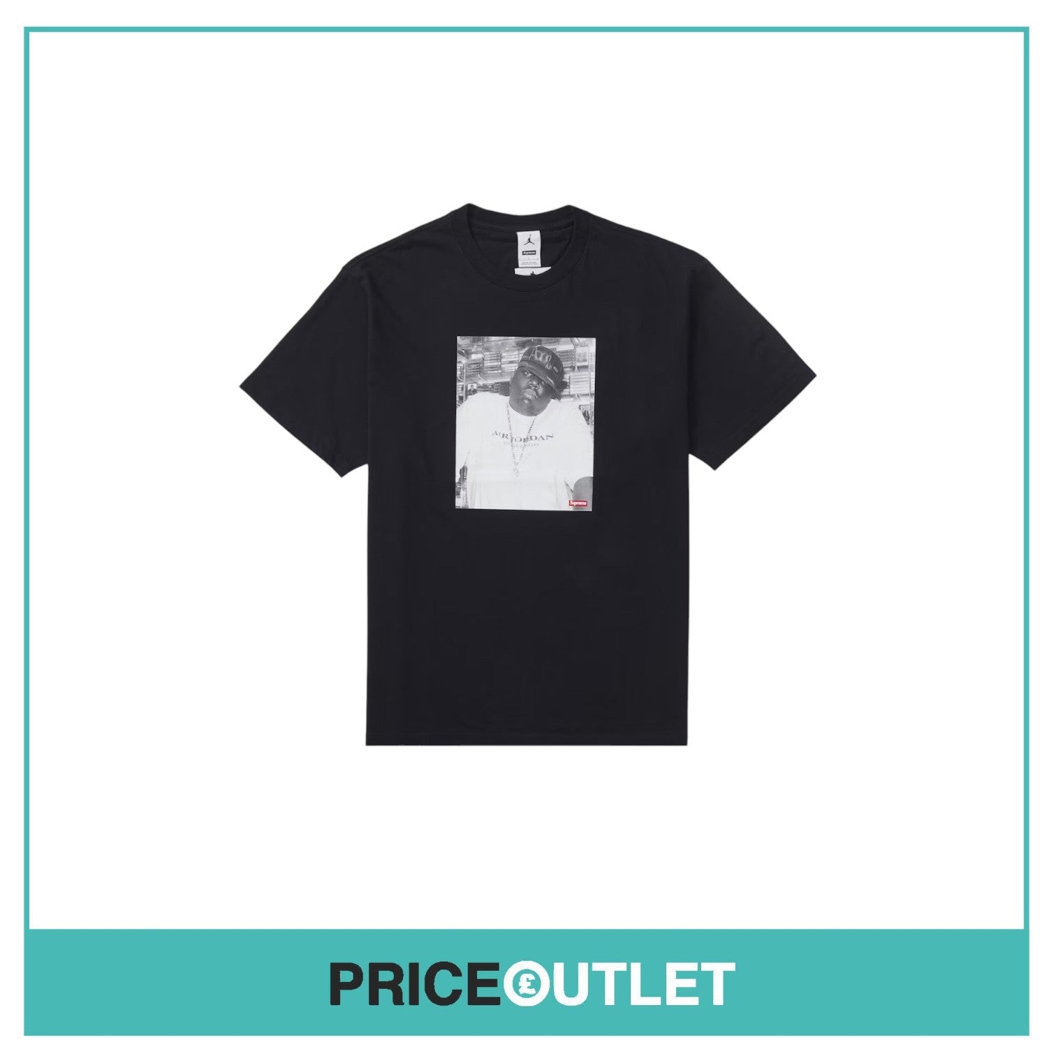 Supreme x Jordan Biggie Short-Sleeve Top 'Black' - Size M