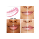 Lipstick shade comparison with 'Yummy Bear' brand name on a white background