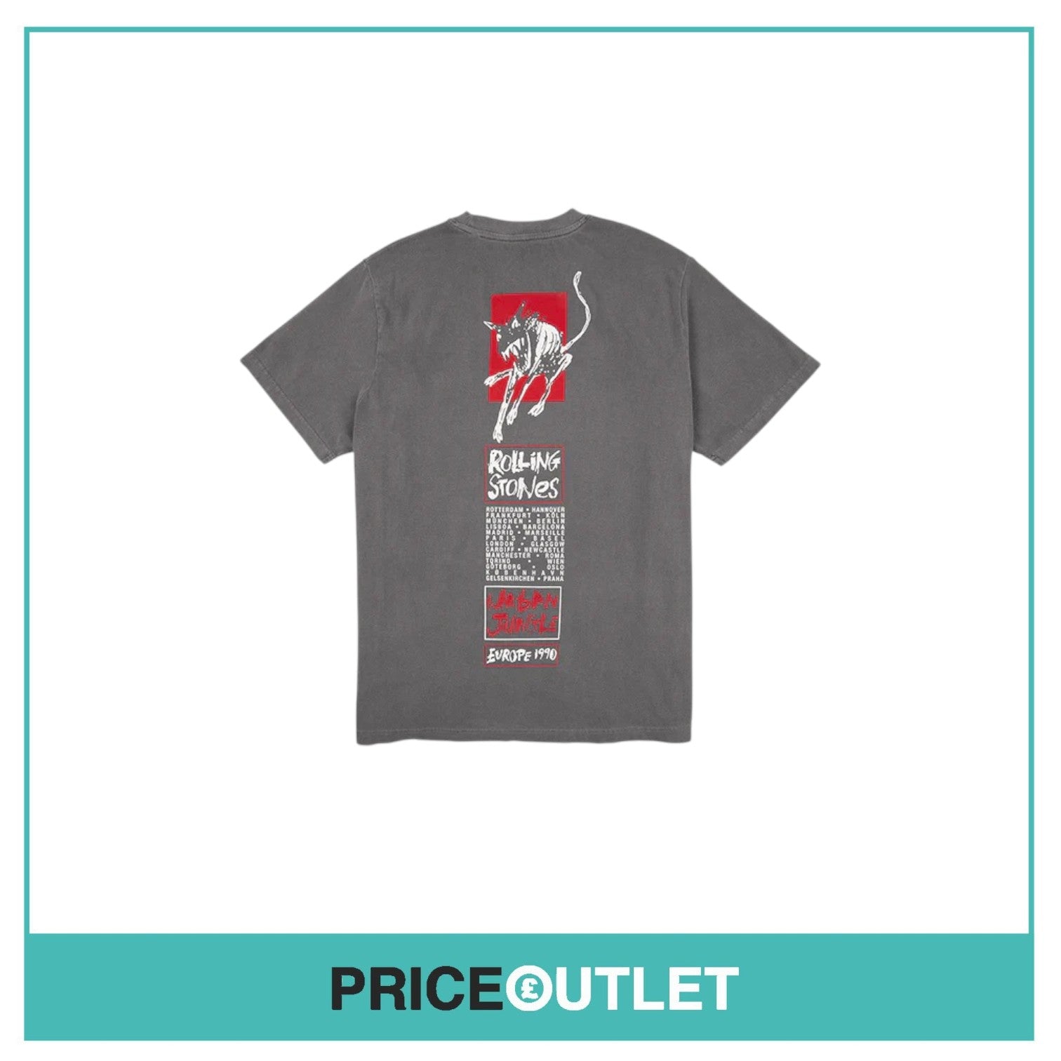 Rolling Stones Urban Jungle Charcoal '90 Tour T-Shirt - S