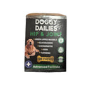 Packaging of Doggy Dailies Hip & Joint chews for dogs on a white background
