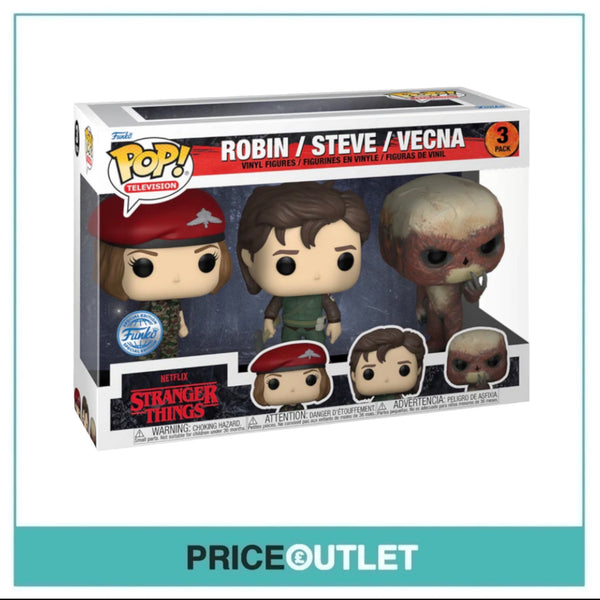 Funko - Robin/ Steve/ Vecna Deluxe 3 Pack! Stranger Things - Funko Special Edition (Damaged)