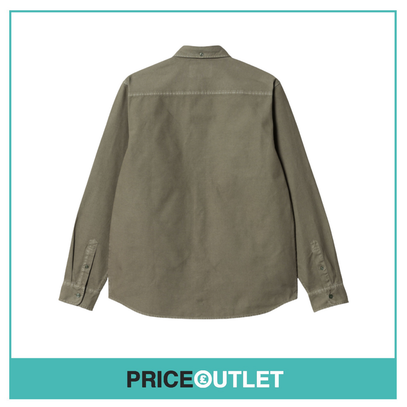 Carhartt WIP L/S Madison Fine Cord Shirt - Yucca / White - M - BRAND NEW WITH TAGS