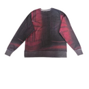 Sweatshirt with red and black pattern on a white background