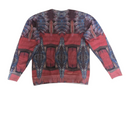 Colorful patterned sweater on a white background