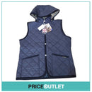 Lavenham - Oxford blue gilet with detachable hood. (Large)