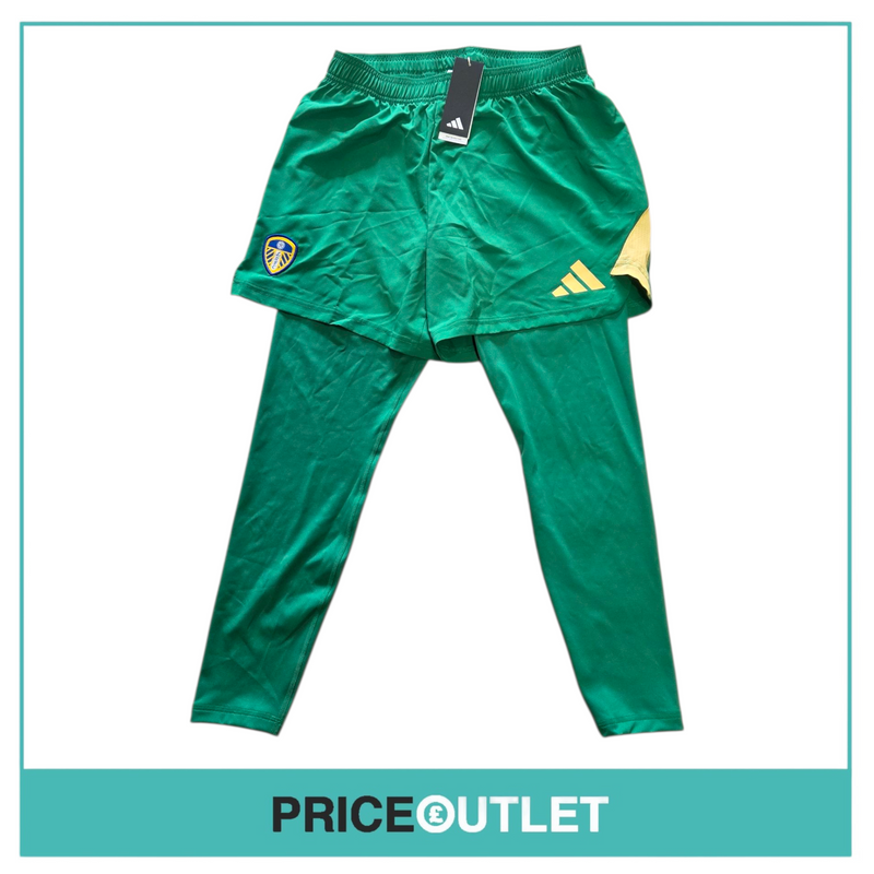 Leeds United football club - green tight / shorts (large)