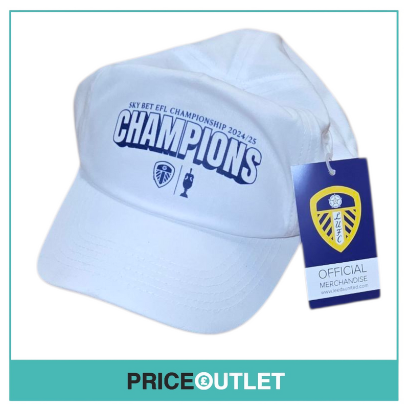 Leeds United football club - white - sky bet championship 2024/25 cap