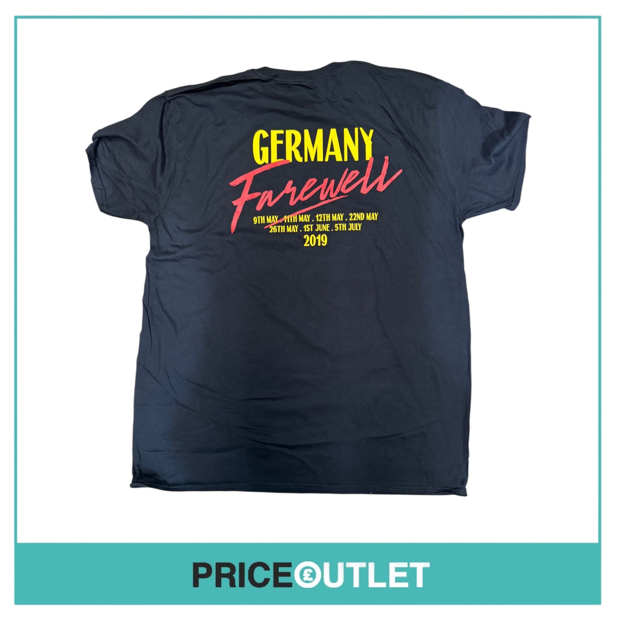 Elton John - yellow brick road farewell tour (germany 2019) black tee (medium)