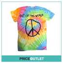 Travis scott - Astro world - thrills and chills - multi coloured tie dyed t-shirt (medium)