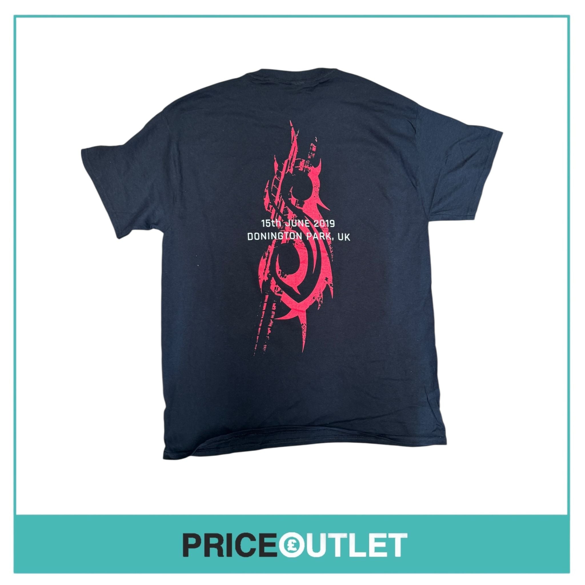 Slipknot 15th june 2019 black tee (large)