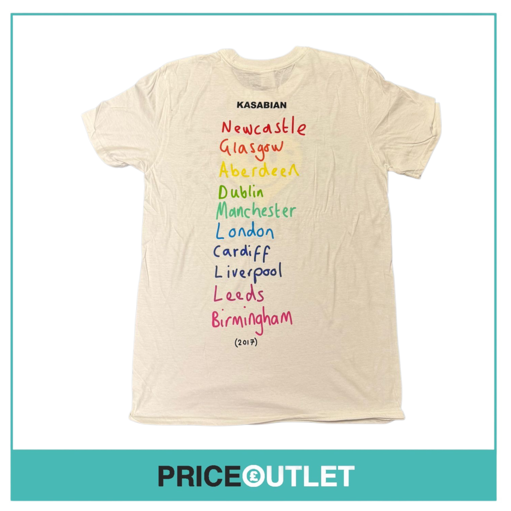 Kasabian. Fcol yellow heart t-shirt (2xl)