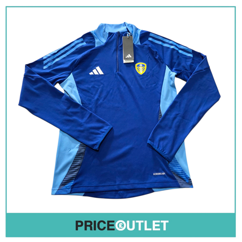 Leeds United football club- kids blue 1/4 zip top (11-12 years)