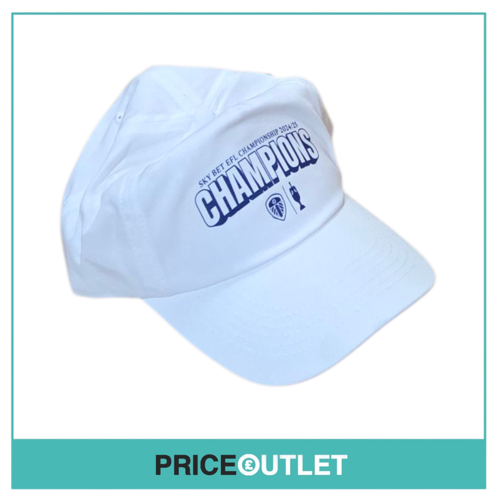 Leeds United football club - white - sky bet championship 2024/25 cap