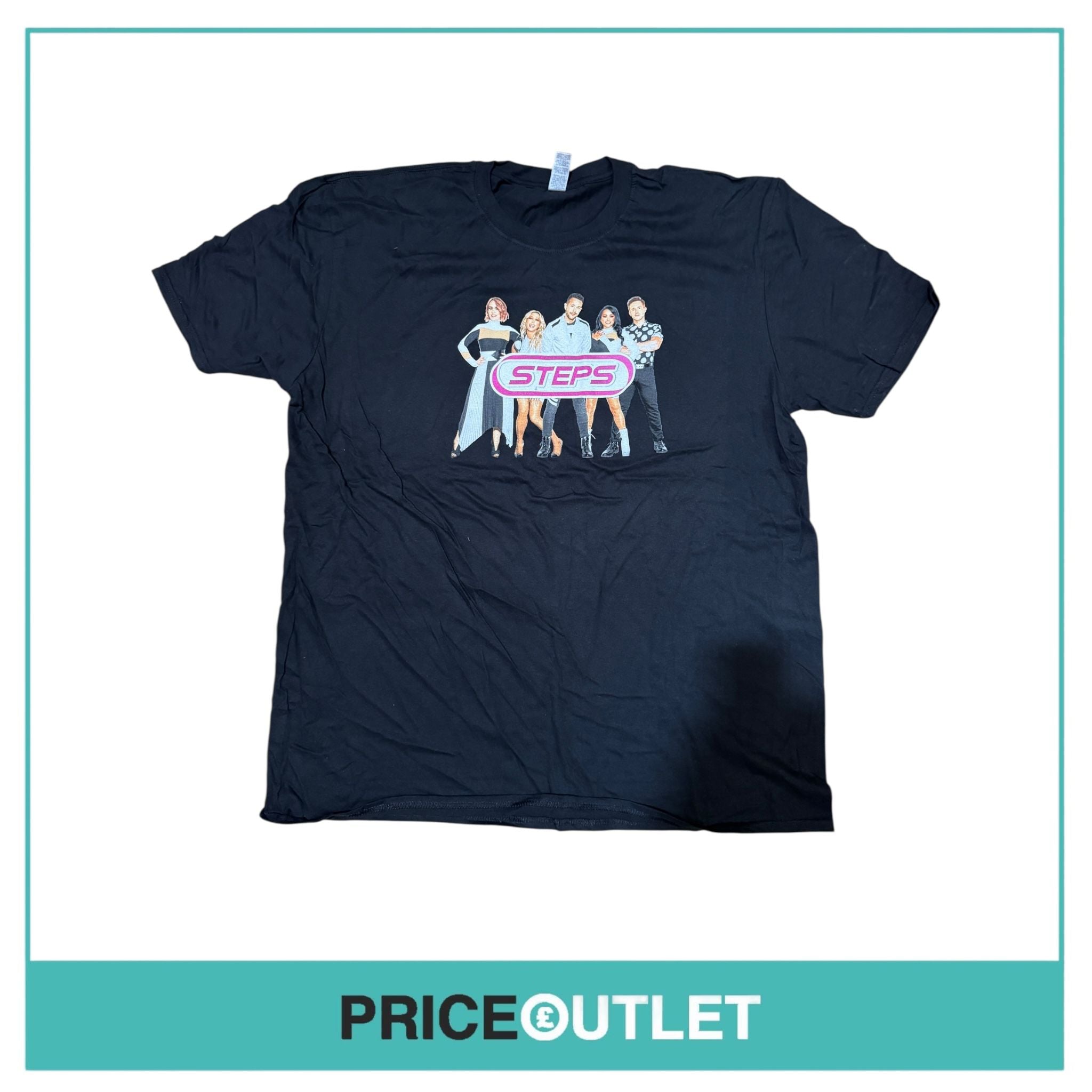 Steps, tour - black t-shirt (xl)