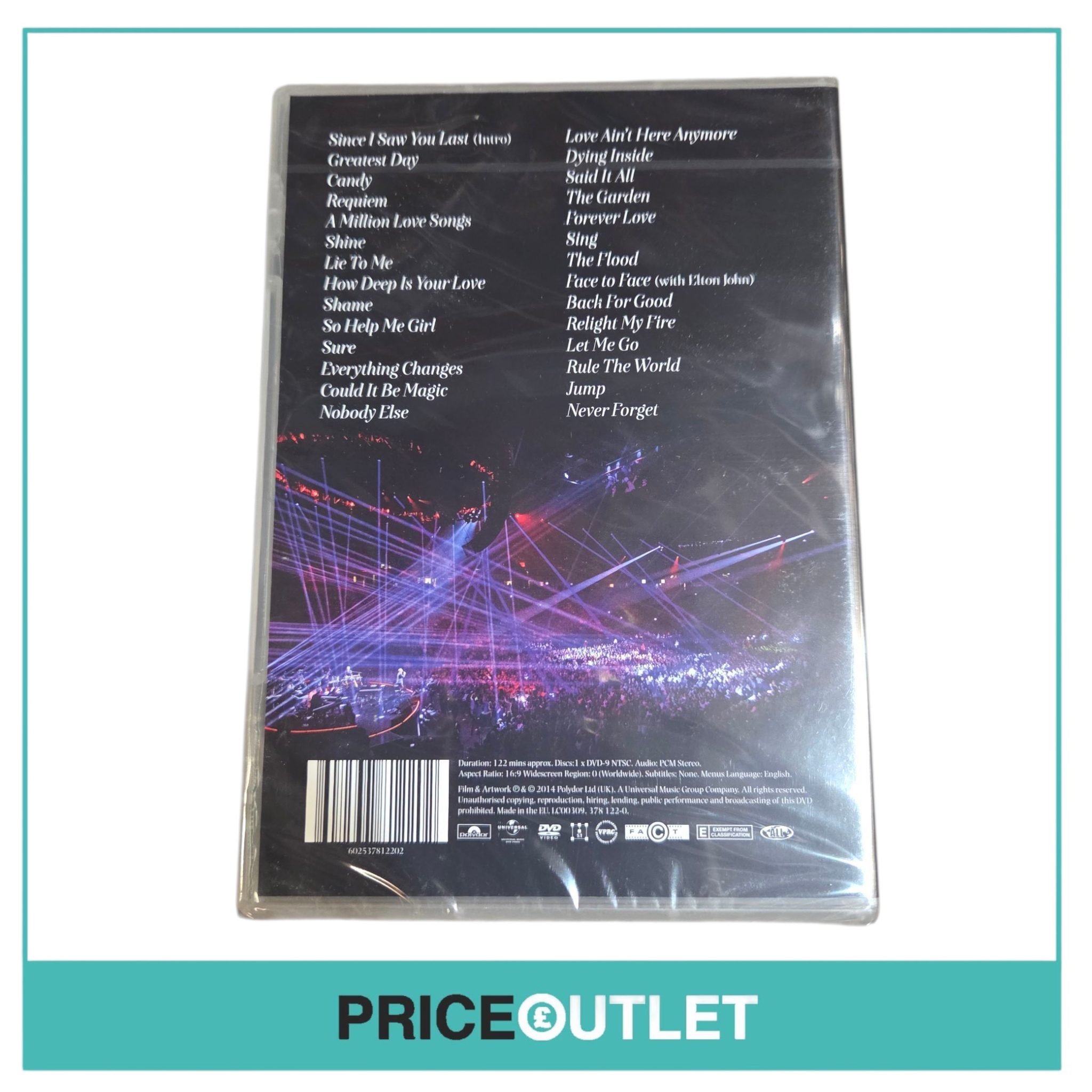 GARY BARLOW: SINCE YOU SAW HIM LAST THE TOUR DVD Music Concert UK Release