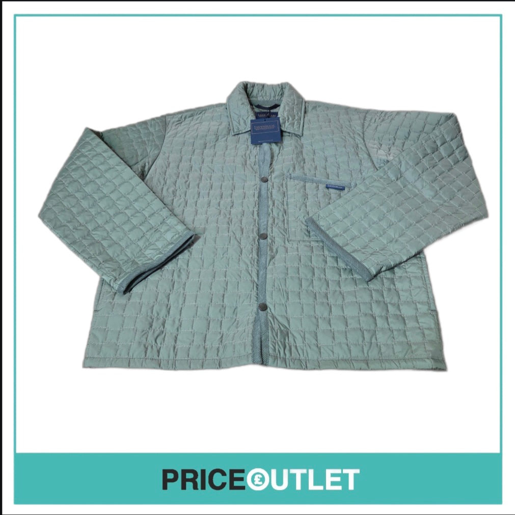 Lavenham - quilted jacket in seaspray green (large)