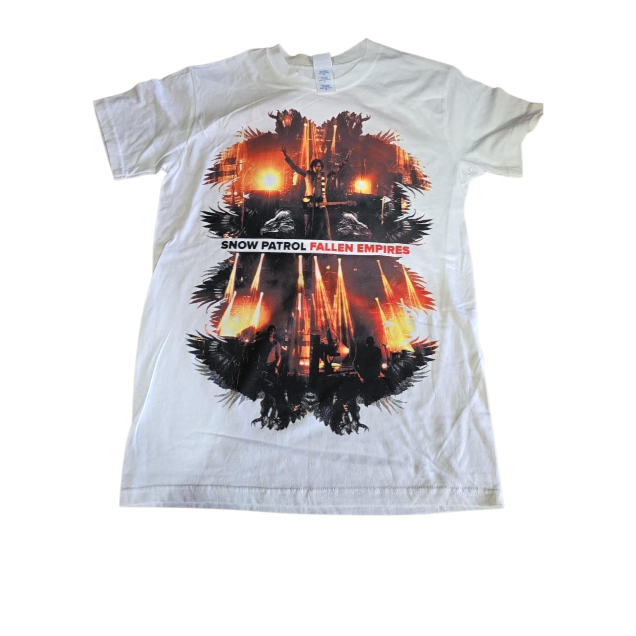 Snow patrol - fallen empires tour 2012 white t-shirt (small)