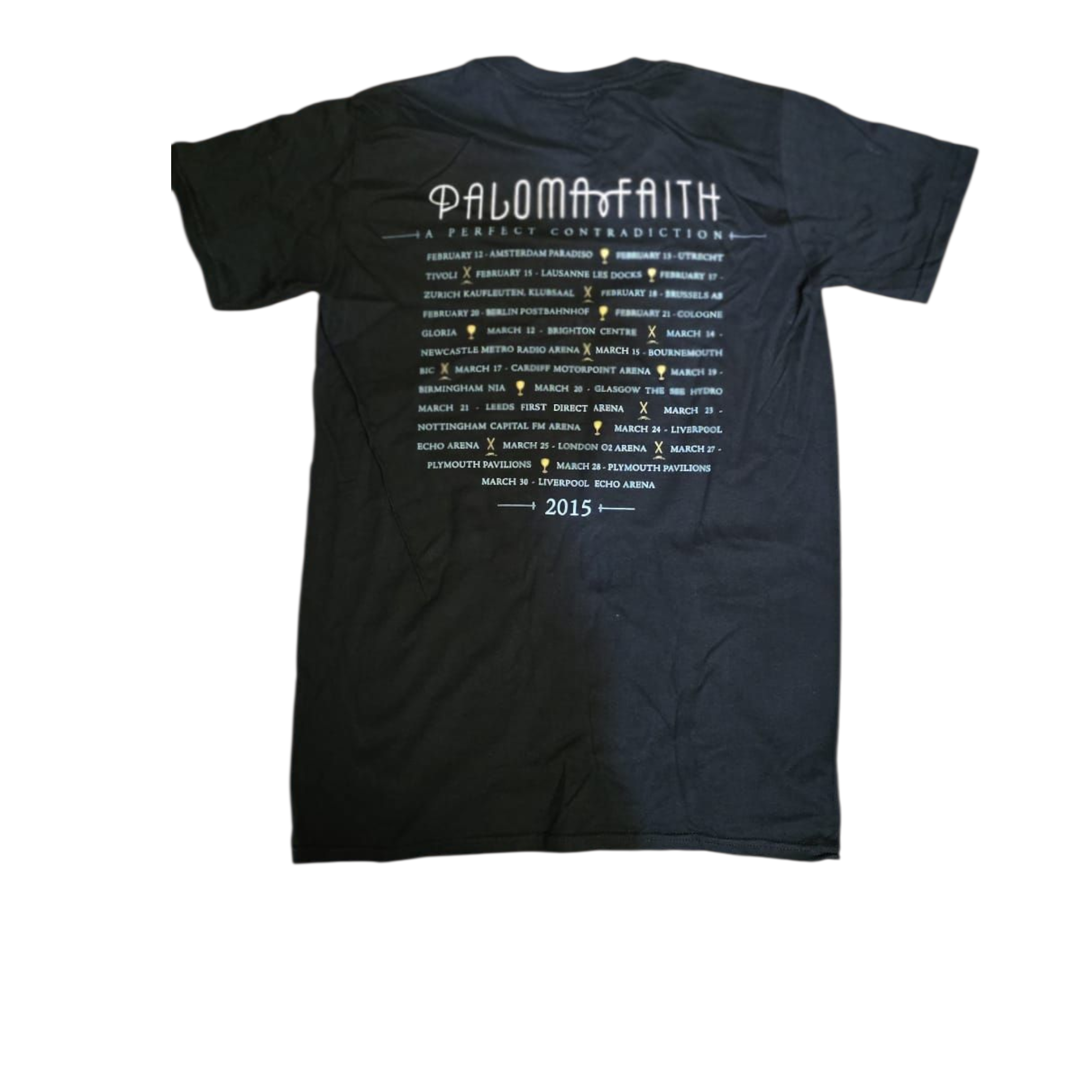 Paloma faith - perfect controdiction tour t-shirt black (small)