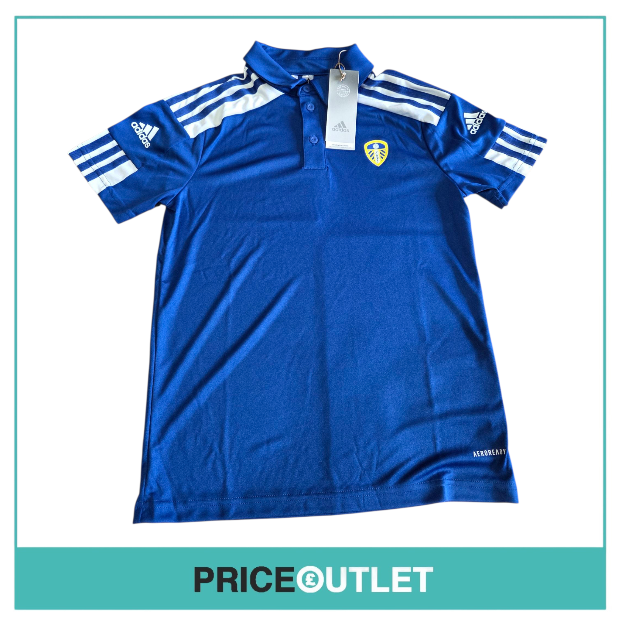Leeds United football club - kids blue polo (11-12 years)
