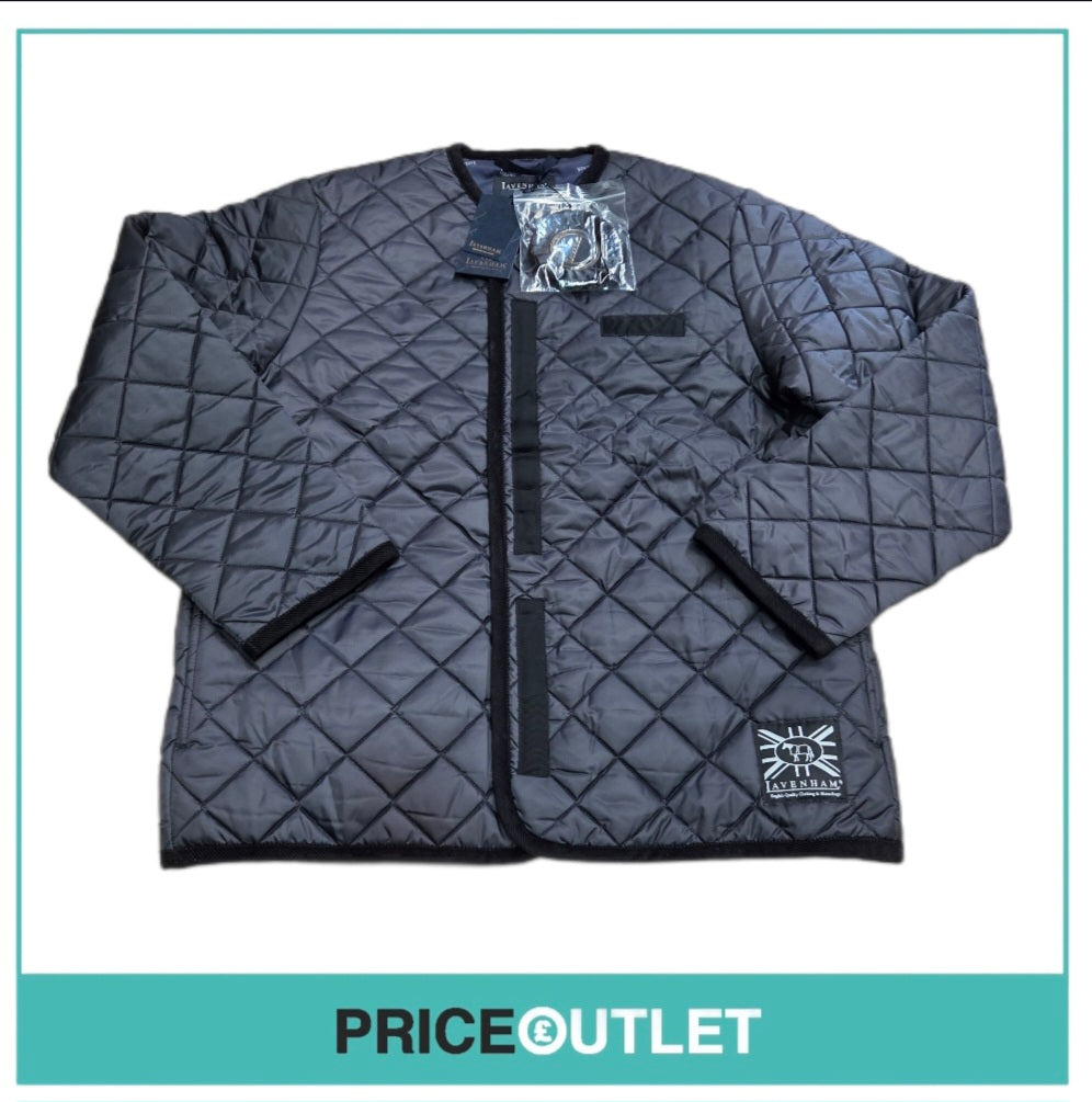 Lavenham - black jacket with yellow flowers on the back (xl)