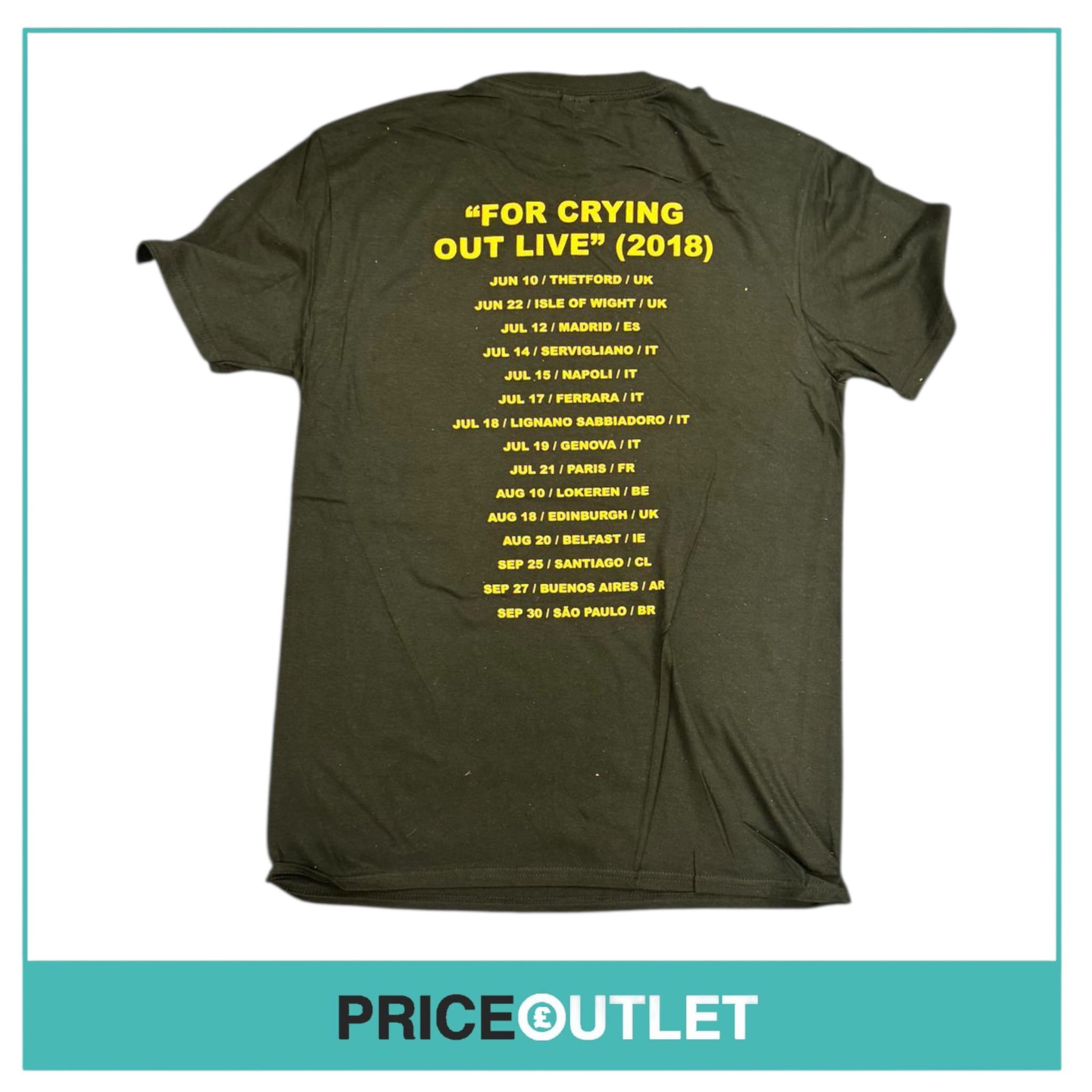 Kasabian - for crying out Live (2018) tour t-shirt (xl)