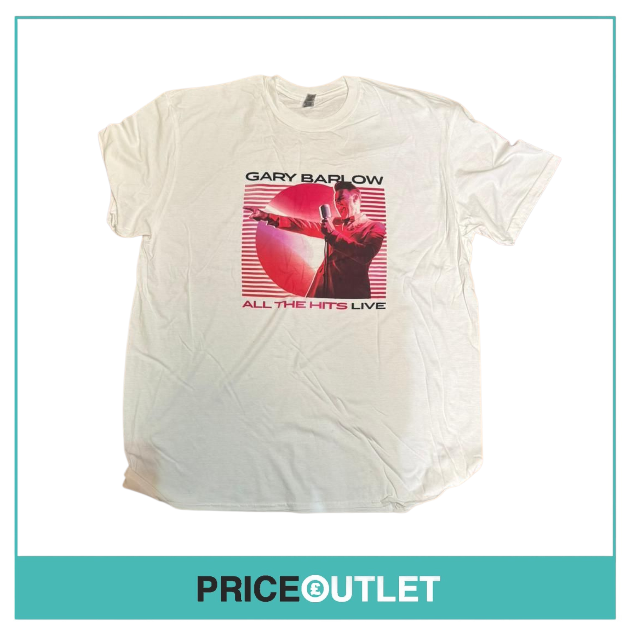 Gary Barlow - all the hits tour, white t-shirt (xxl)