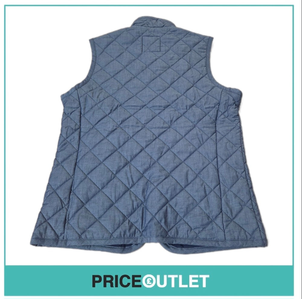Lavenham - cotton twill navy gilet (large)