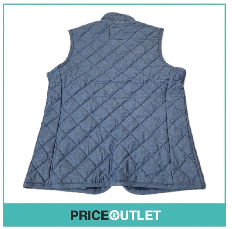 Lavenham - cotton twill navy gilet (large)