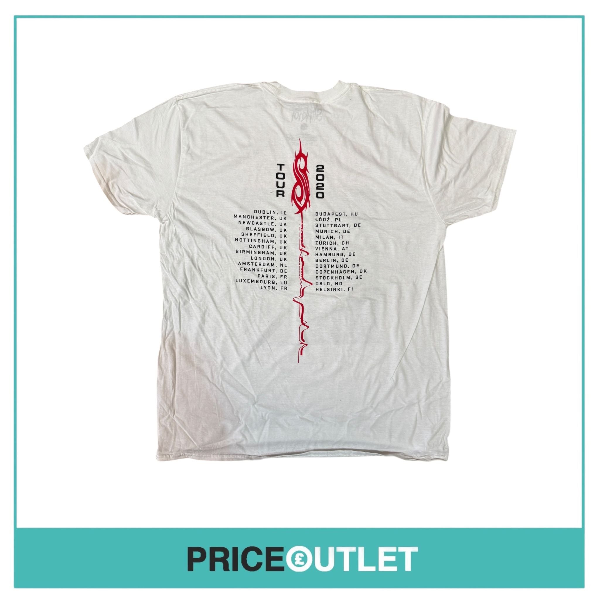 Slipknot tour 2020 - white tee (xxl)