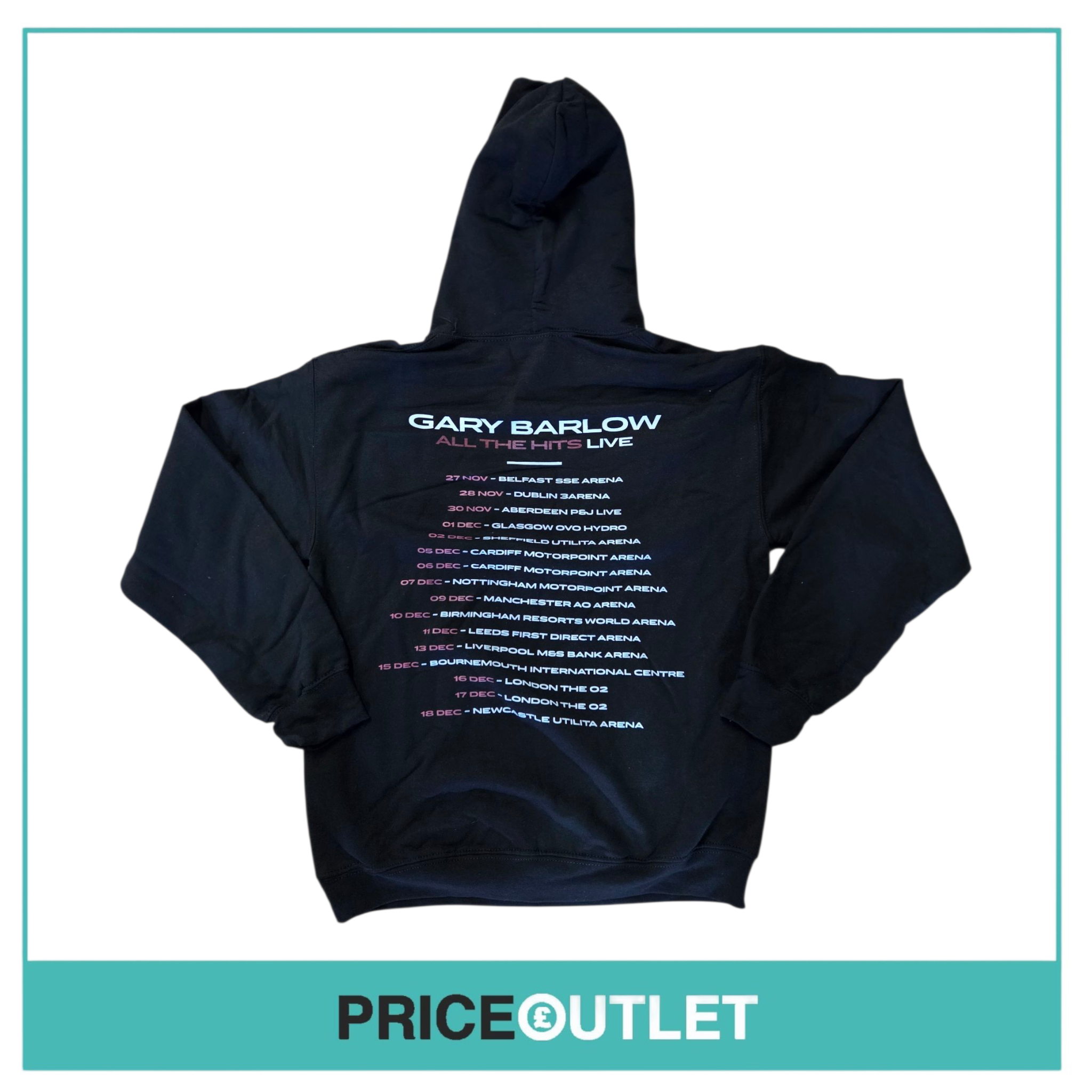 Gary Barlow - all the hits black hoodie (small)