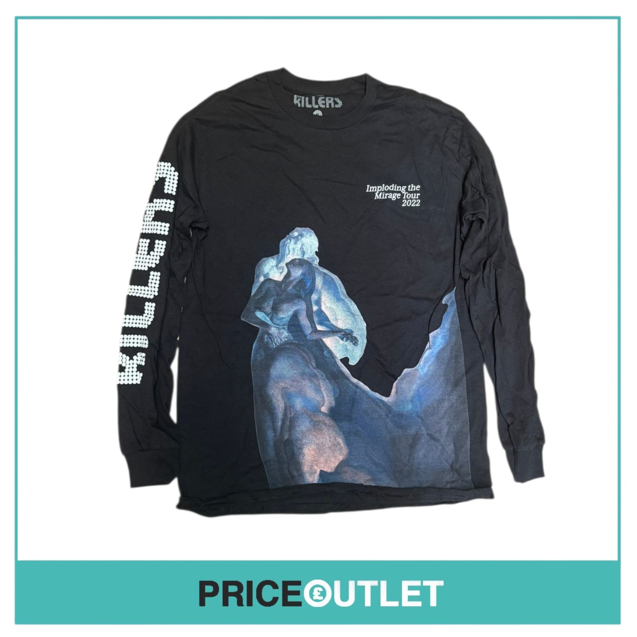The killers - imploding mirage tour 2022. Long sleeve black t-shirt (medium)