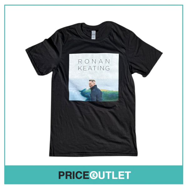 Ronan keating - 2022 black tour t-shirt (cliff top seen) (2xl)