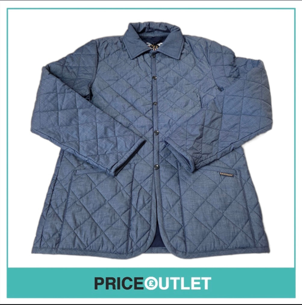 Lavenham - men's blue quilted jacket (medium)