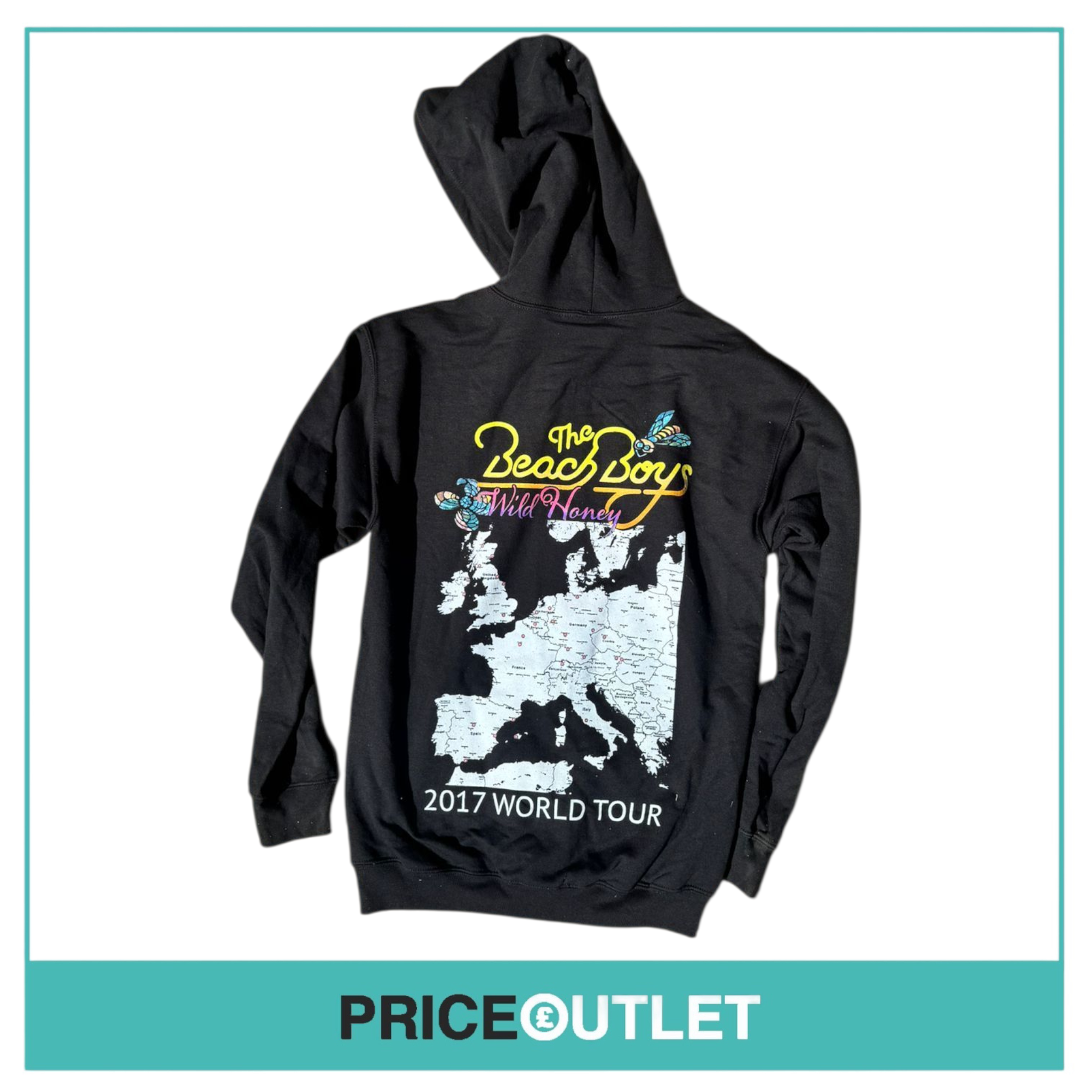 The beach boys - wild honey, 2017 world tour black hoodie (small)