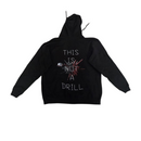 Roger waters - this is not a drill black zip-up hoodie (medium)