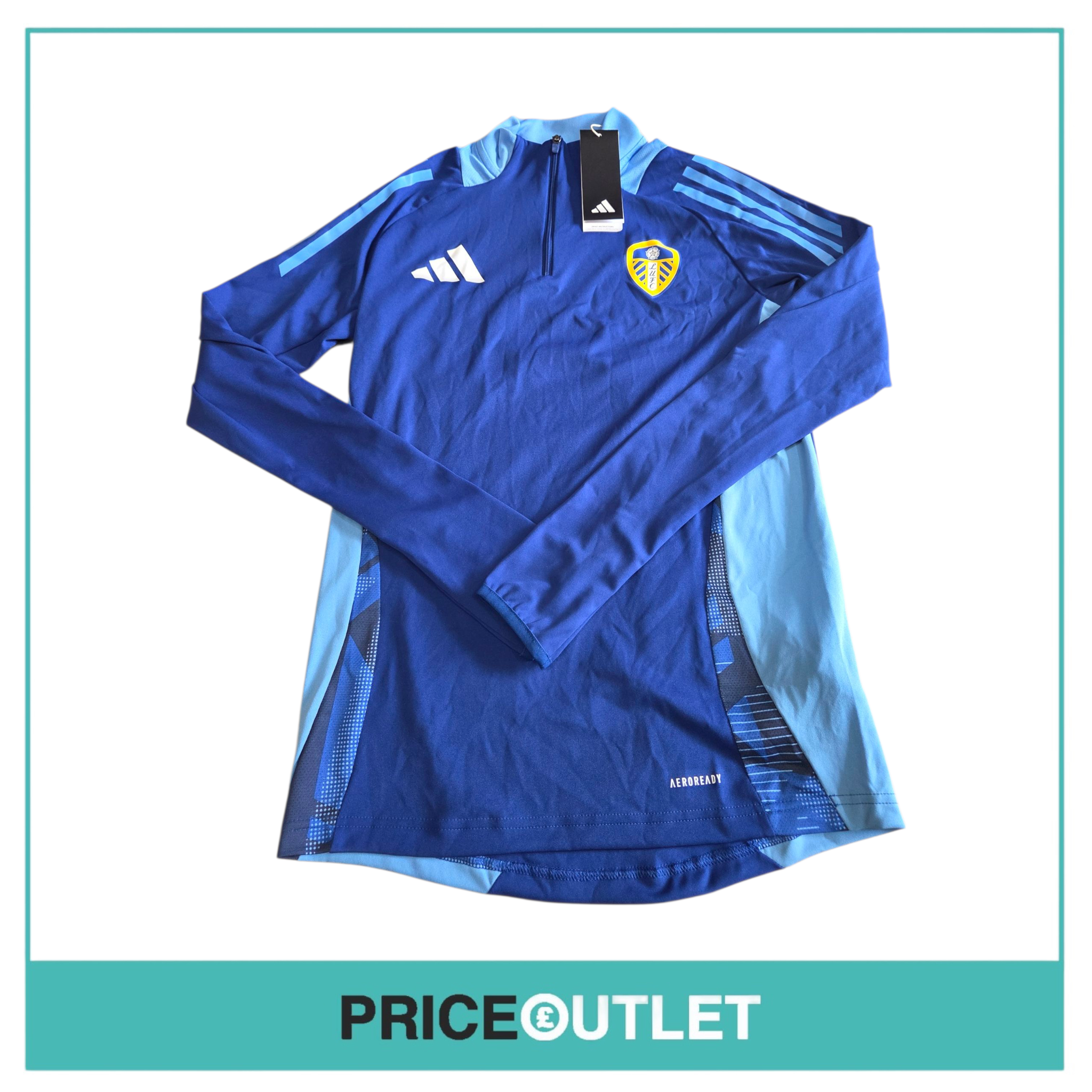 Leeds United football club - blue 1/4 zip top (xs) TIRO24