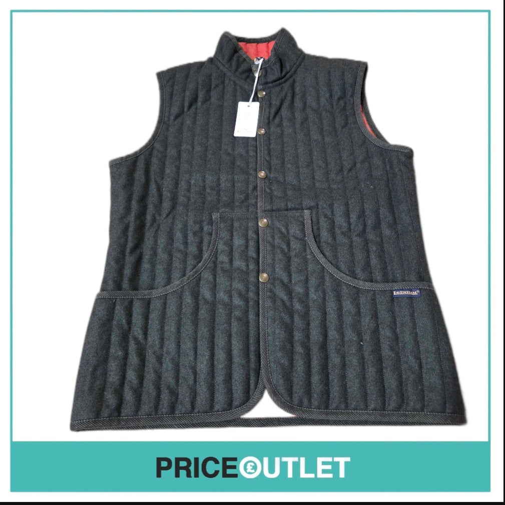 Lavenham - olive green wool panno gilet (medium)