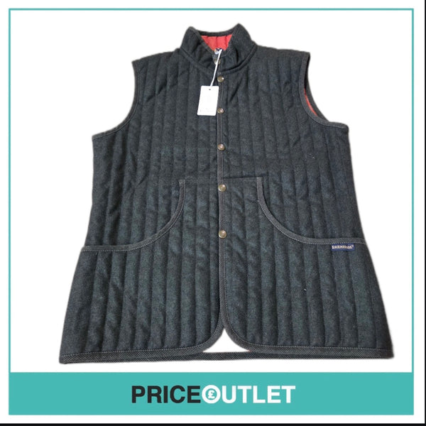 Lavenham - olive green wool panno gilet (medium)
