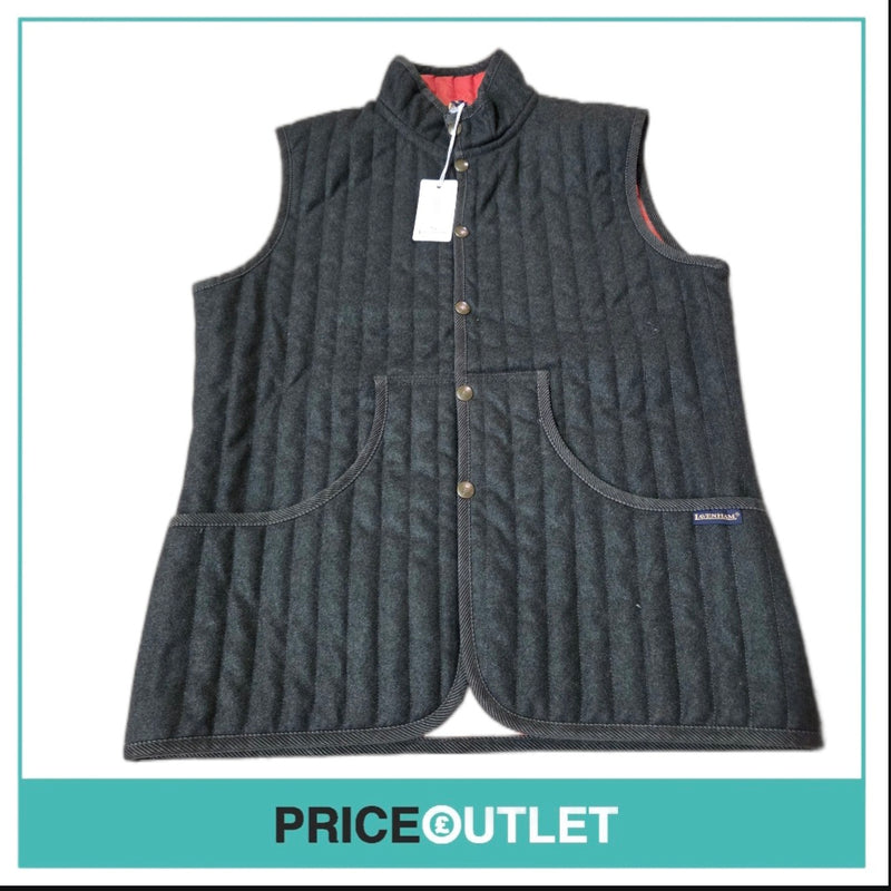 Lavenham - olive green wool panno gilet (medium)