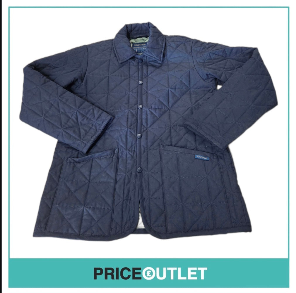 Lavenham - blue quilted jacket (small)