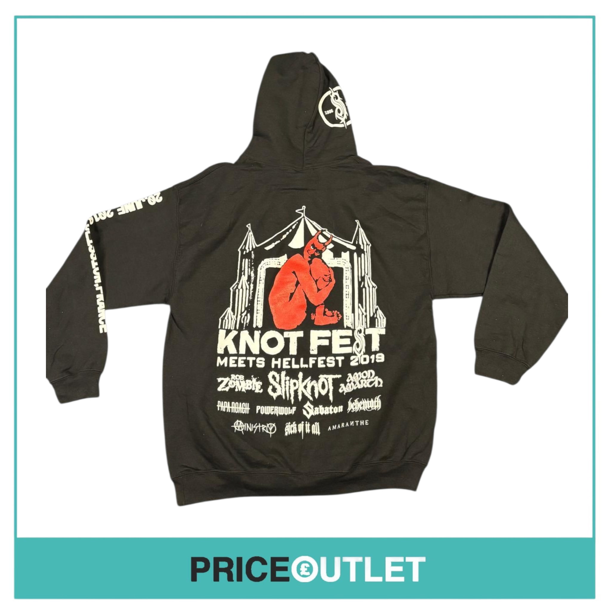 Knotfest - meets hellfest 2019 black hoodie (large)