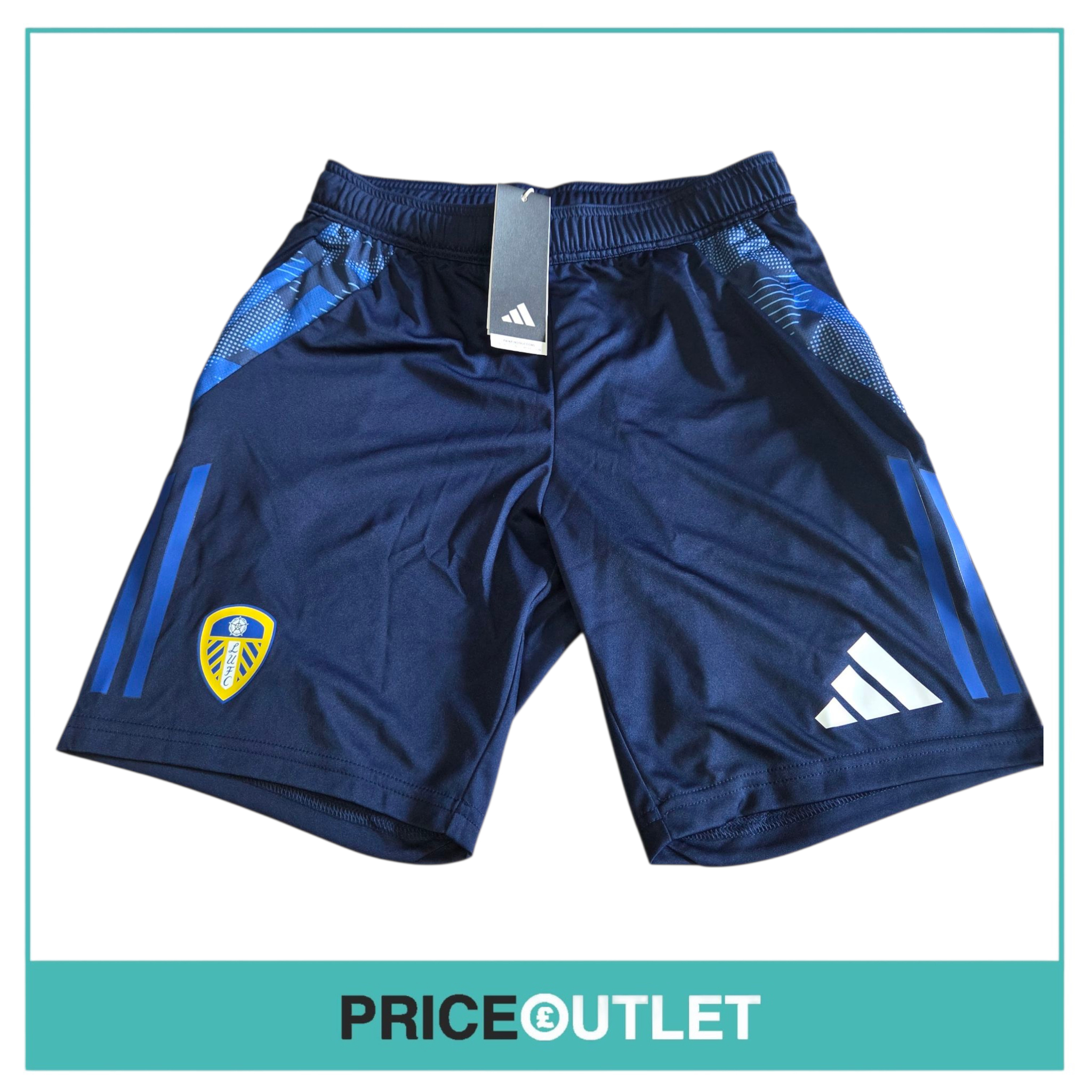 Leeds United football club - tiro24 blue shorts (xs)
