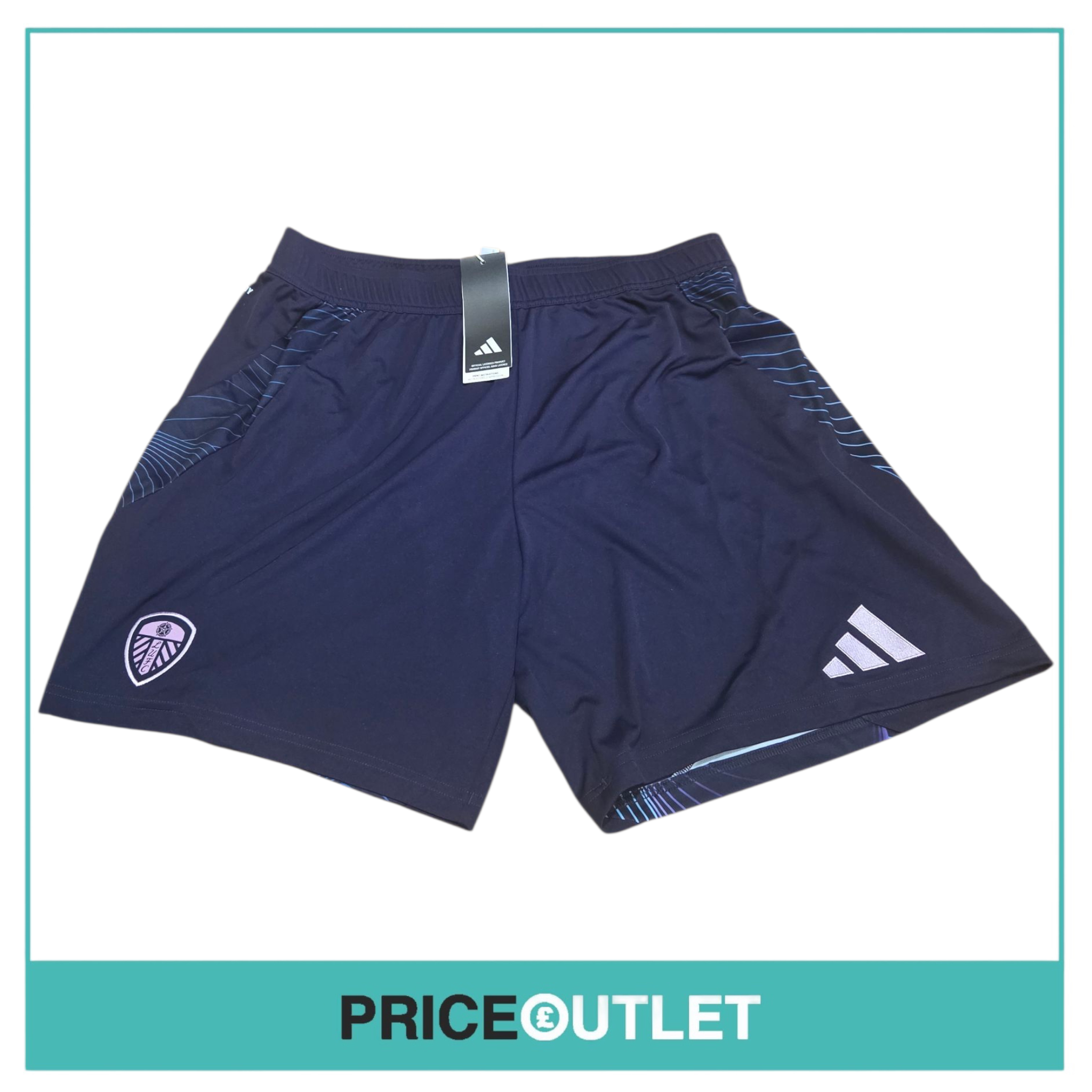 Leeds United football club - blue shorts with purple badge (xs)
