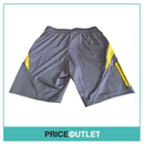 Leeds United football club - grey & yellow strip tr shorts (small)