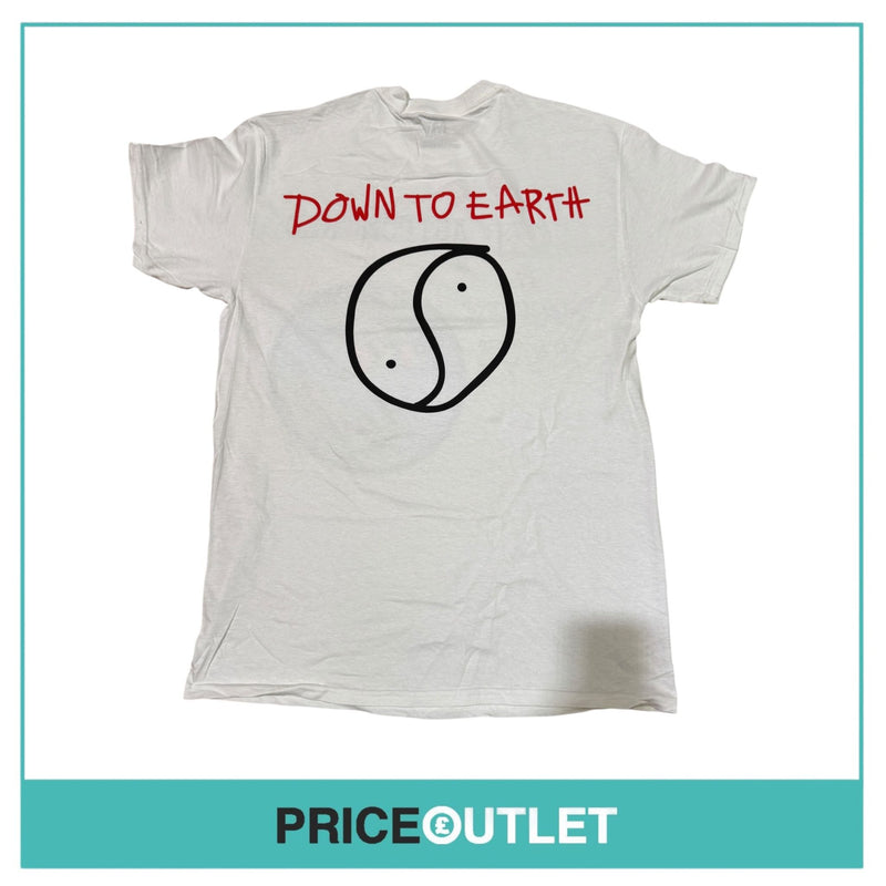 Travis scott - Astroworld Europe 2018 tour - put on a happy face - white t-shirt (large)