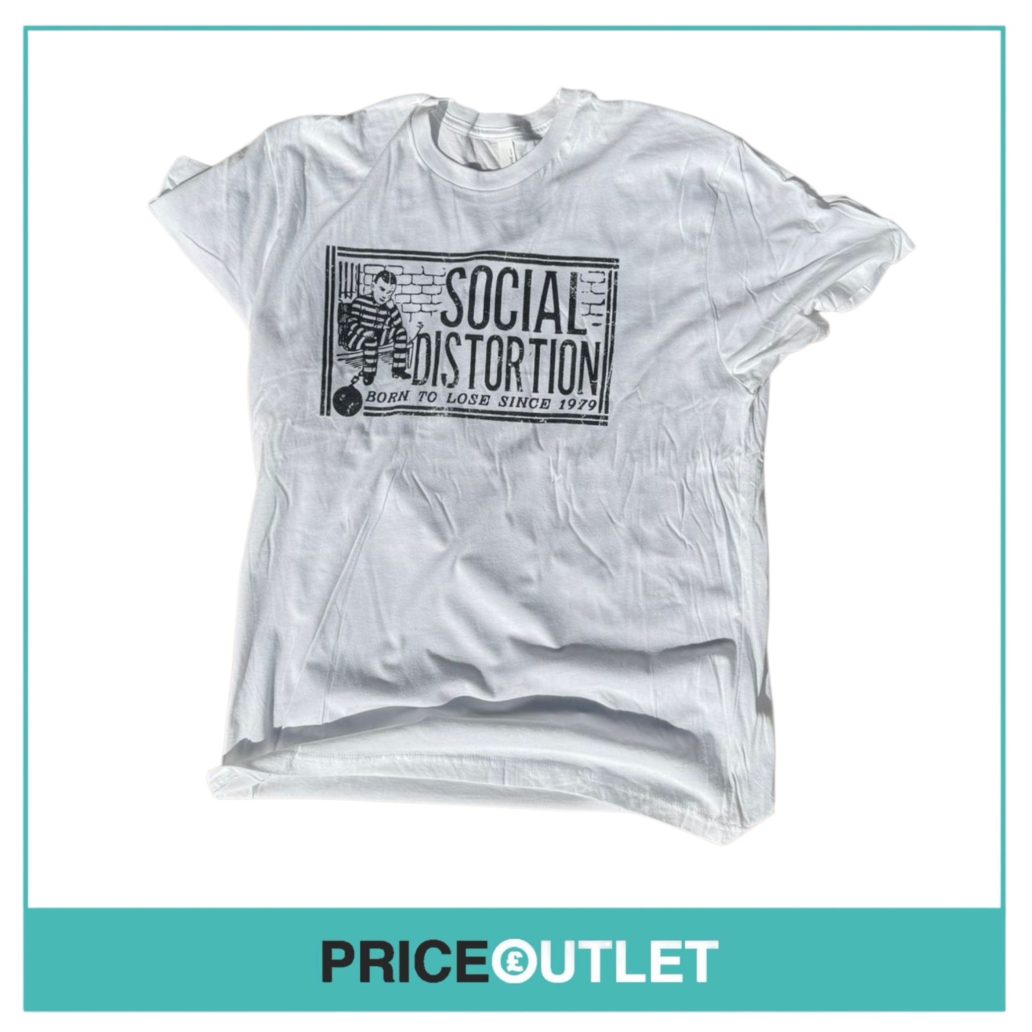 Social distortion - born to loose since 1979, white t-shirt (xl)