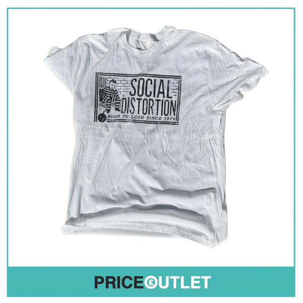 Social distortion - born to loose since 1979, white t-shirt (xl)
