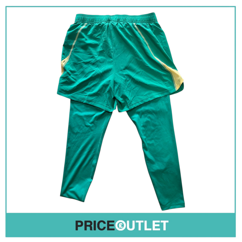 Leeds United football club - green tight / shorts (large)