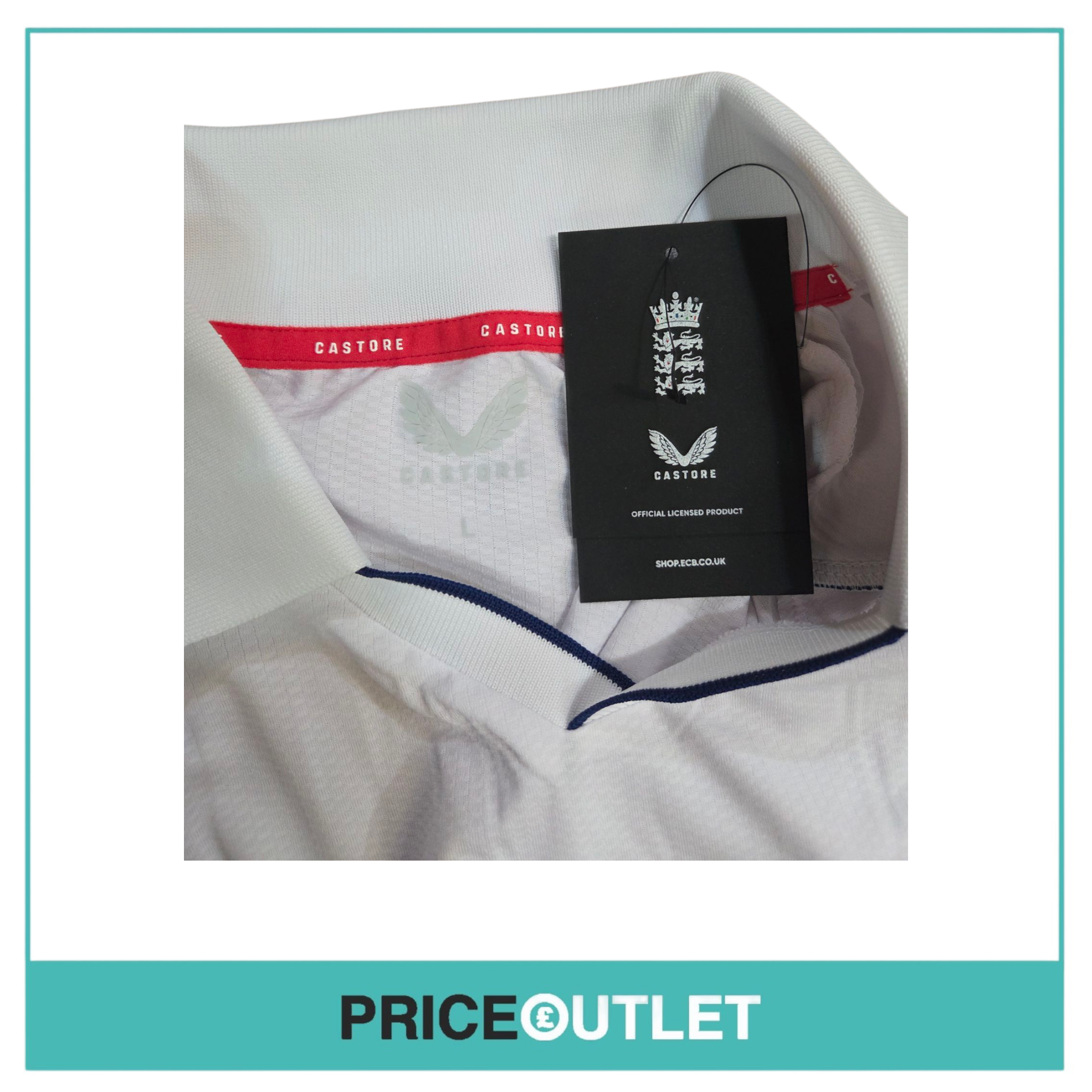 Castore England cricket. Pro long sleeve polo (unsponsored) Size uk xxl