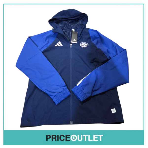 Leeds United football club - full zip rain jacket with white logo (xs)